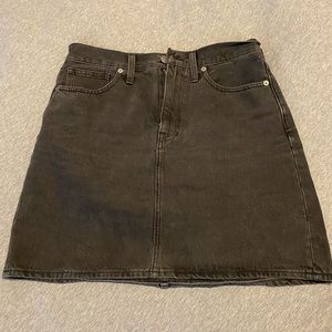 Rigid denim - A line jean skirt